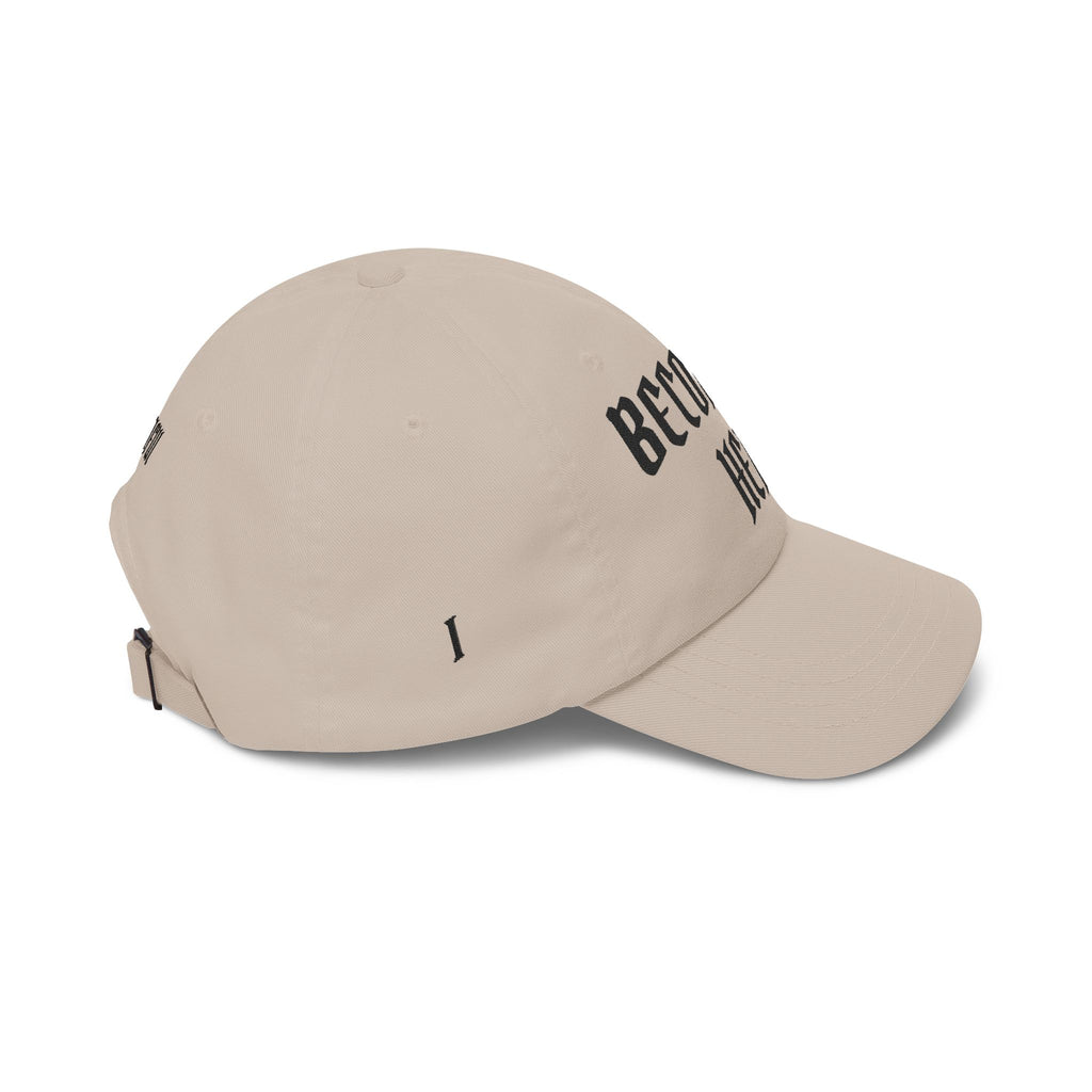 Becoming Her Embroidered Dad Cap — "Becoming Her" Front, "Beautiful" Back