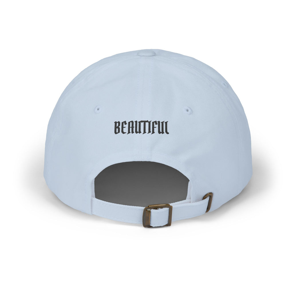 Becoming Her Embroidered Dad Cap — "Becoming Her" Front, "Beautiful" Back