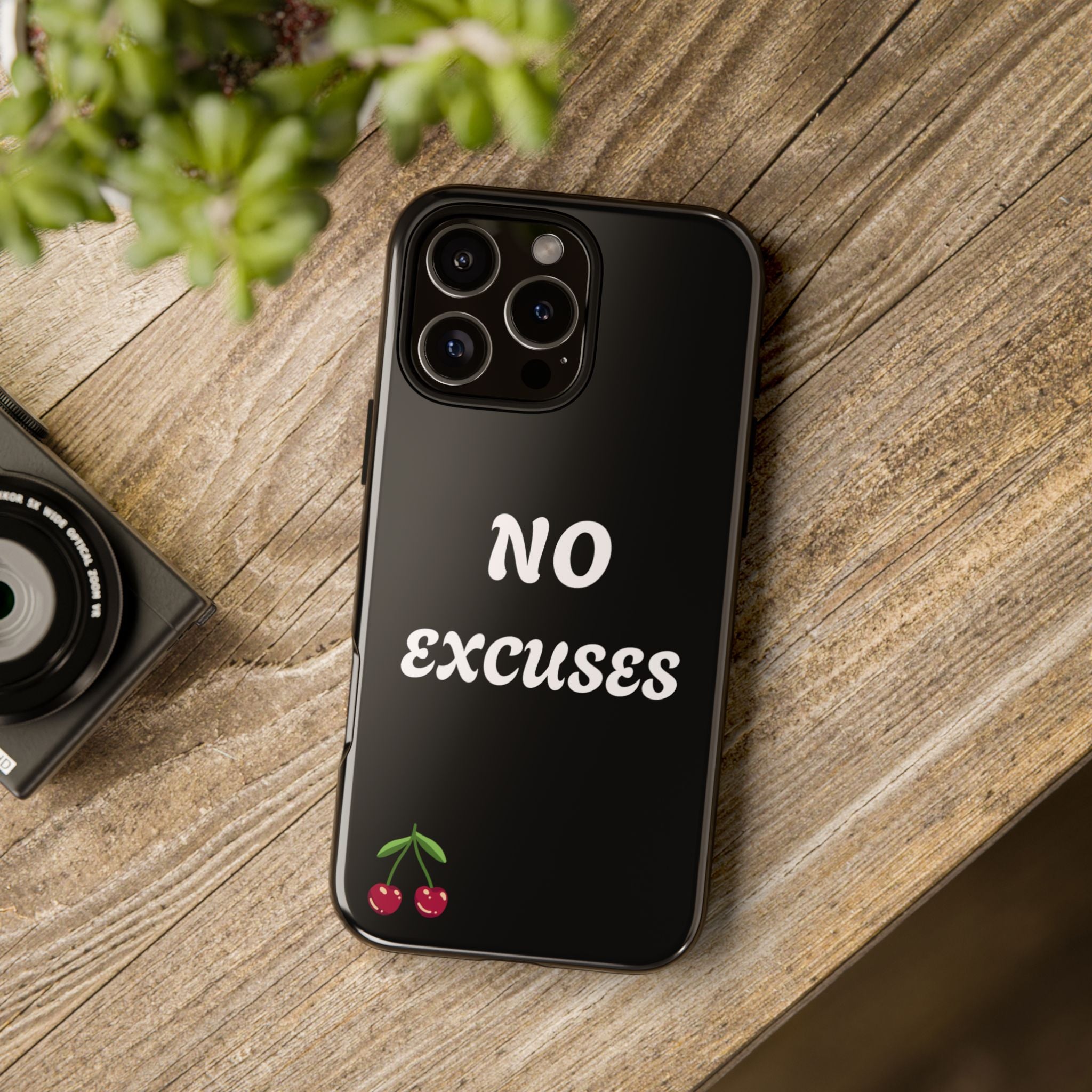 No Excuses Cherry Phone Case - Tough Protective iPhone Cover