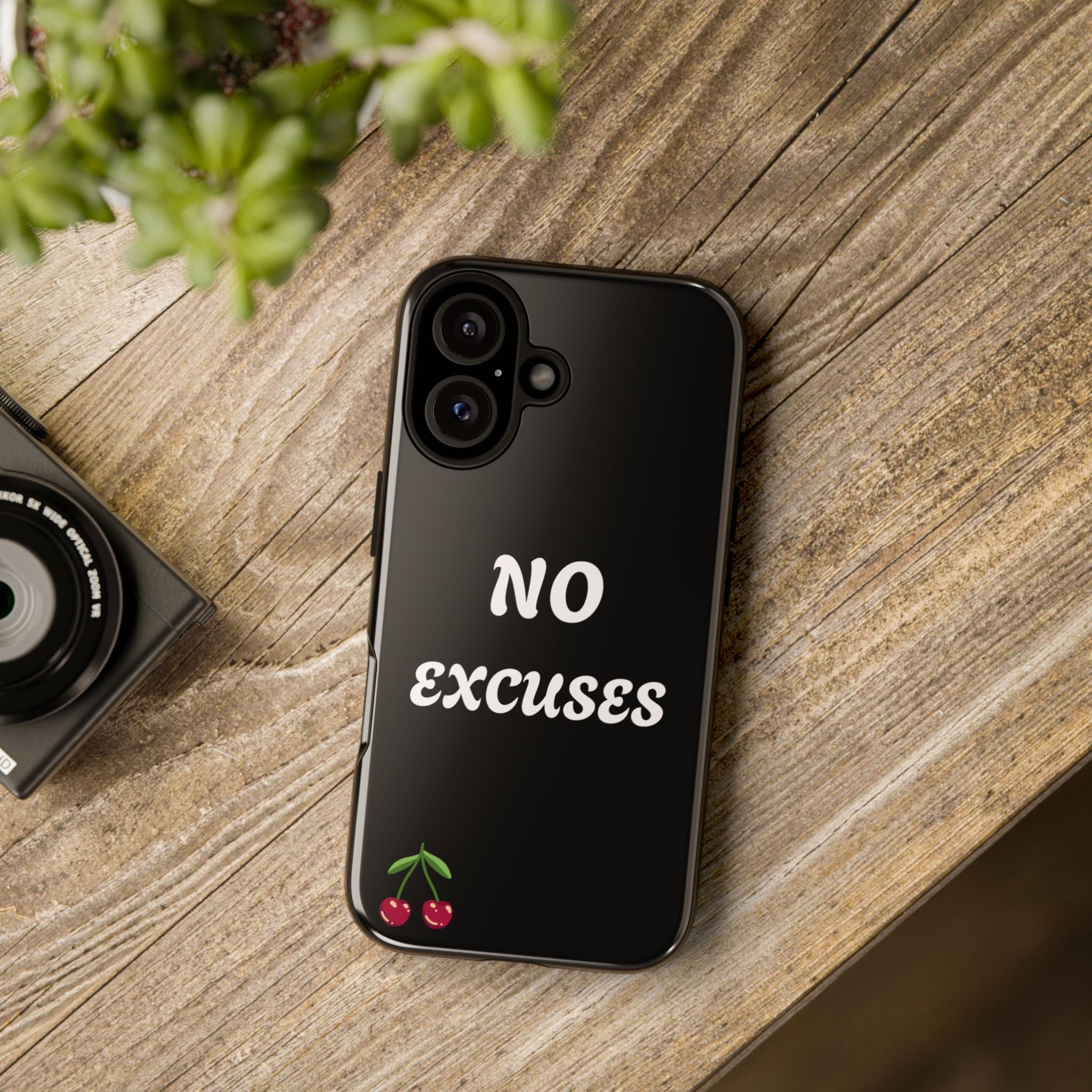 No Excuses Cherry Phone Case - Tough Protective iPhone Cover