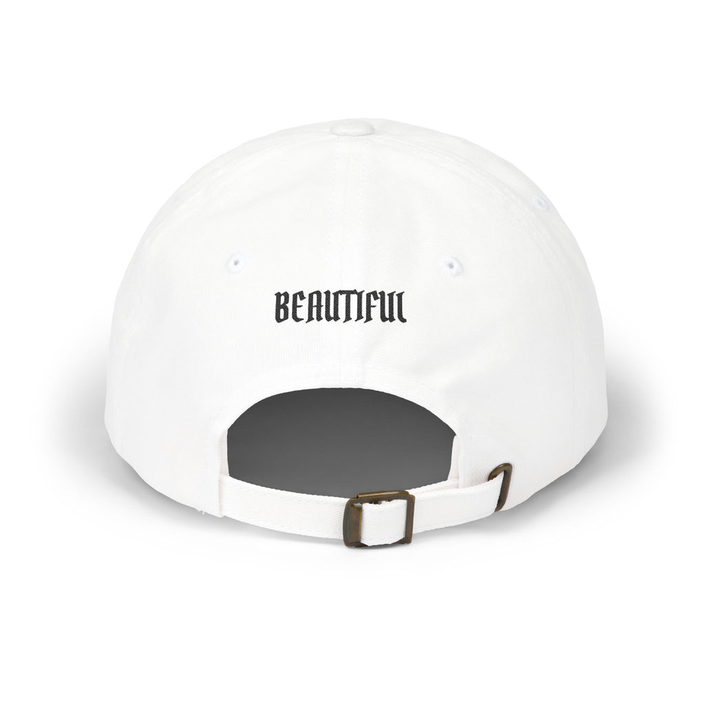 Becoming Her Embroidered Dad Cap — "Becoming Her" Front, "Beautiful" Back